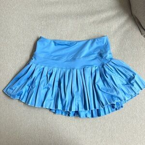 Blue Pleated Athletic Skirt - Women